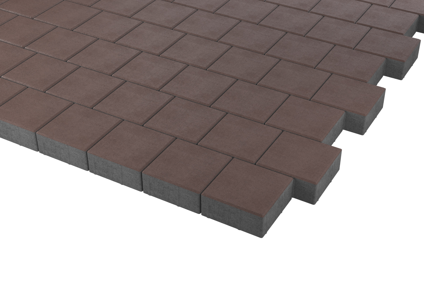 Тротуарная плитка Квадрат 20х20 «Коричневый» 60 мм — изображение 2