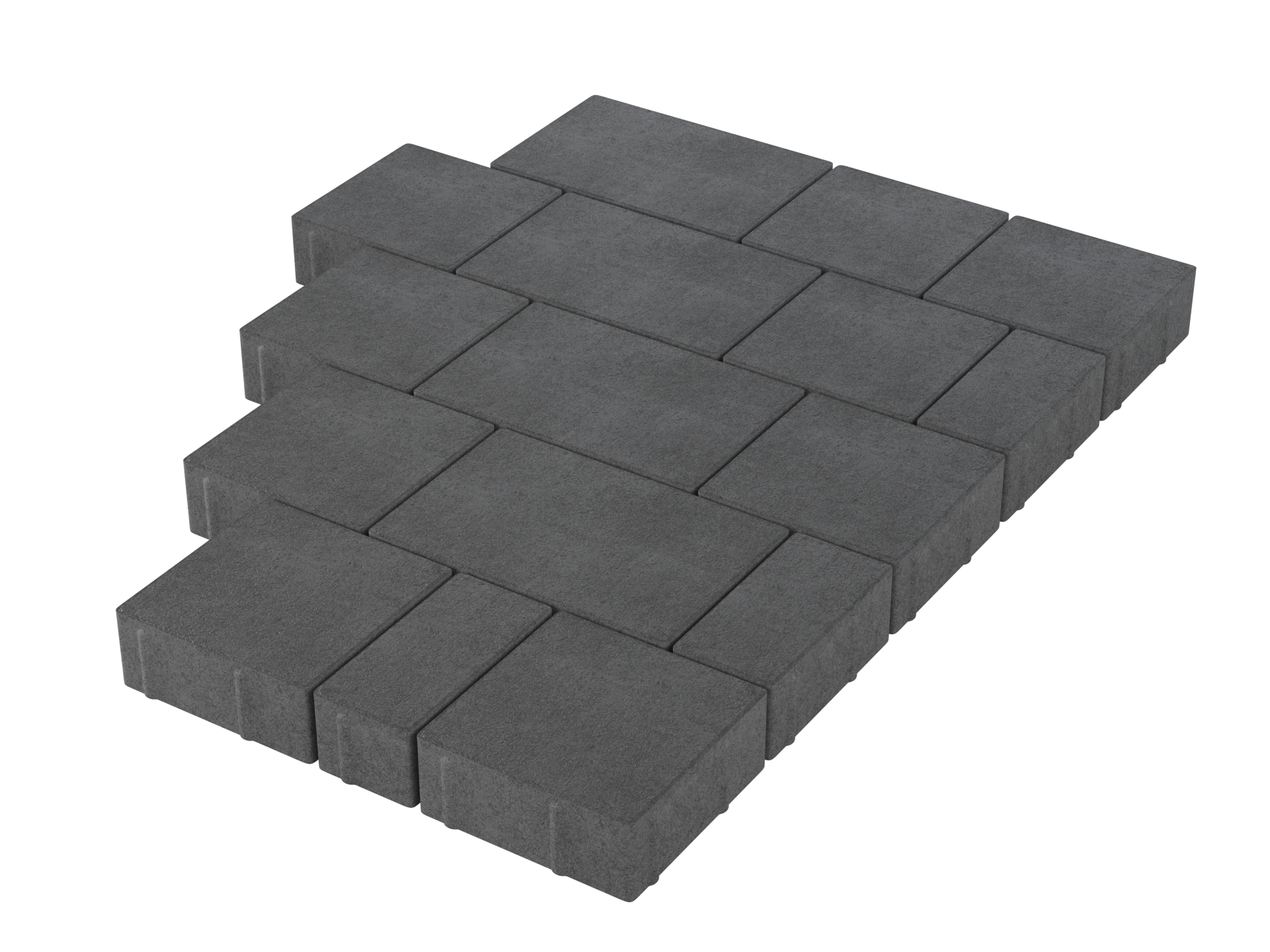 Тротуарная плитка Новый город «Черный» 40 мм