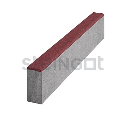 Бордюр Садовый 1000*200*80 Темно-красный