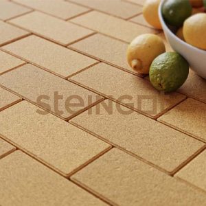 Тротуарная плитка Прямоугольник 200*100*60 Желтый (верхний прокрас, минифаска)